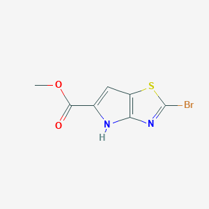 molecular formula C7H5BrN2O2S B15249807 Methyl 2-bromo-4H-pyrrolo[2,3-d]thiazole-5-carboxylate 