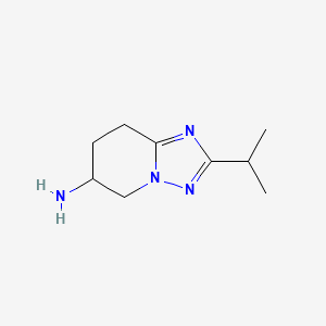 molecular formula C9H16N4 B1524981 2-(propan-2-yl)-5H,6H,7H,8H-[1,2,4]triazolo[1,5-a]pyridin-6-amine CAS No. 1334148-97-8