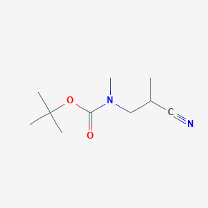 molecular formula C10H18N2O2 B1524983 tert-butyl N-(2-cyano-2-methylethyl)-N-methylcarbamate CAS No. 1249926-82-6