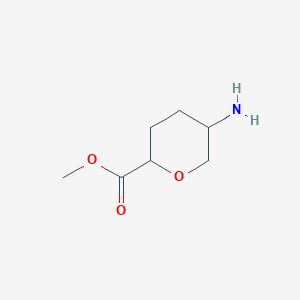 molecular formula C7H13NO3 B15249846 Methyl5-aminotetrahydro-2H-pyran-2-carboxylate 