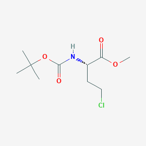 molecular formula C10H18ClNO4 B15249863 (S)-Methyl 2-((tert-butoxycarbonyl)amino)-4-chlorobutanoate 