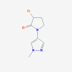 molecular formula C8H10BrN3O B1524988 3-溴-1-(1-甲基-1H-吡唑-4-基)吡咯烷-2-酮 CAS No. 1311314-47-2