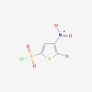 molecular formula C4HBrClNO4S2 B1524990 5-Bromo-4-nitrothiophene-2-sulfonyl chloride CAS No. 64729-05-1
