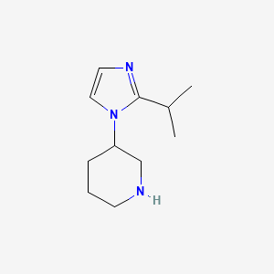 molecular formula C11H19N3 B1524992 3-[2-(propan-2-yl)-1H-imidazol-1-yl]piperidine CAS No. 1249887-18-0