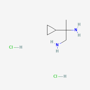 molecular formula C6H16Cl2N2 B1524993 2-Cyclopropylpropane-1,2-diamine dihydrochloride CAS No. 1311314-35-8