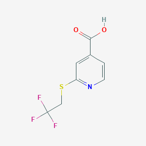 molecular formula C8H6F3NO2S B1524994 2-[(2,2,2-Trifluoroethyl)sulfanyl]pyridine-4-carboxylic acid CAS No. 1247787-20-7