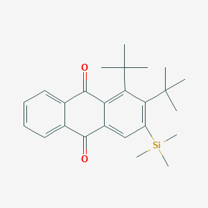 molecular formula C25H32O2Si B15249948 1,2-Di-tert-butyl-3-(trimethylsilyl)anthracene-9,10-dione CAS No. 116655-12-0