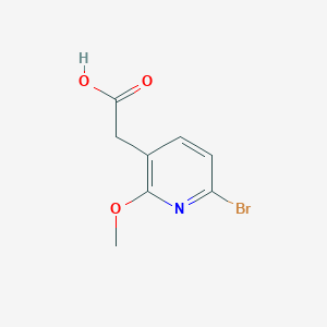 molecular formula C8H8BrNO3 B15249992 2-(6-bromo-2-methoxypyridin-3-yl)acetic acid 