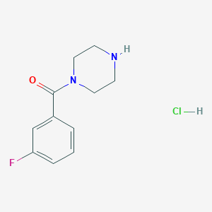 molecular formula C11H14ClFN2O B1525000 1-(3-Fluorobenzoyl)piperazine hydrochloride CAS No. 1187890-39-6