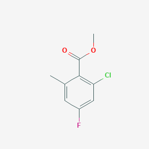 molecular formula C9H8ClFO2 B15250009 Methyl 2-chloro-4-fluoro-6-methylbenzoate 