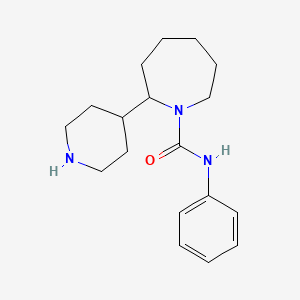 molecular formula C18H27N3O B1525004 N-phenyl-2-(piperidin-4-yl)azepane-1-carboxamide CAS No. 1334148-71-8
