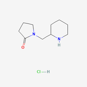 molecular formula C10H19ClN2O B1525005 1-(Piperidin-2-ylmethyl)pyrrolidin-2-one hydrochloride CAS No. 1311315-40-8