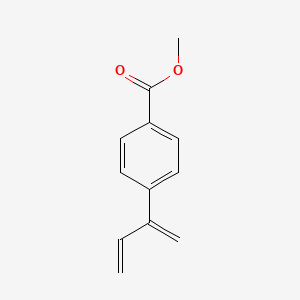 molecular formula C12H12O2 B15250066 Benzoicacid,4-(1-methylene-2-propen-1-yl)-,methylester 