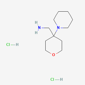 [4-(Piperidin-1-yl)oxan-4-yl]methanamine dihydrochloride