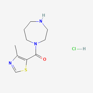 B1525010 1-(4-Methyl-1,3-thiazole-5-carbonyl)-1,4-diazepane hydrochloride CAS No. 1311316-55-8