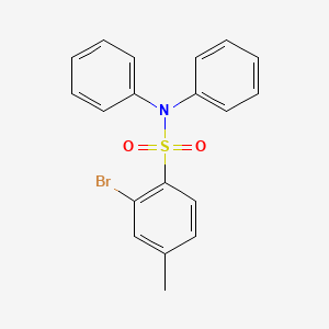 molecular formula C19H16BrNO2S B15250113 Benzenesulfonamide, 2-bromo-4-methyl-N,N-diphenyl- CAS No. 61613-19-2