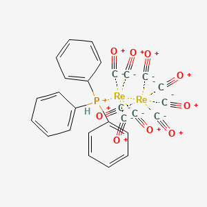 molecular formula C27H16O9PRe2+ B15250124 Nonacarbonyl(triphenylphosphine)dirhenium 