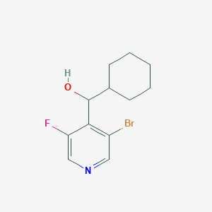 molecular formula C12H15BrFNO B1525014 (3-Bromo-5-fluoropyridin-4-yl)(cyclohexyl)methanol CAS No. 1311315-09-9