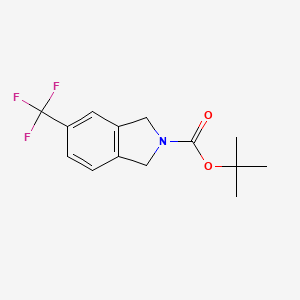 molecular formula C14H16F3NO2 B15250155 tert-Butyl 5-(trifluoromethyl)isoindoline-2-carboxylate 