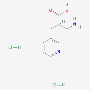 molecular formula C9H14Cl2N2O2 B1525021 3-氨基-2-(吡啶-3-基甲基)丙酸二盐酸盐 CAS No. 1306604-21-6
