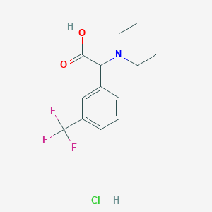 molecular formula C13H17ClF3NO2 B1525024 2-(Diethylamino)-2-[3-(trifluoromethyl)phenyl]acetic acid hydrochloride CAS No. 1306602-92-5