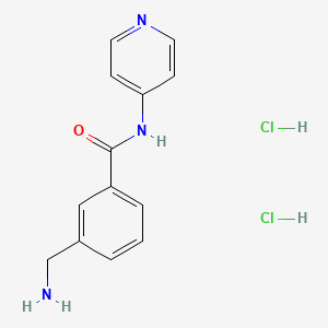 molecular formula C13H15Cl2N3O B1525025 3-(aminomethyl)-N-(pyridin-4-yl)benzamide dihydrochloride CAS No. 173897-43-3