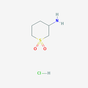 molecular formula C5H12ClNO2S B1525026 3-Amino-1lambda6-thiane-1,1-dione hydrochloride CAS No. 76943-07-2