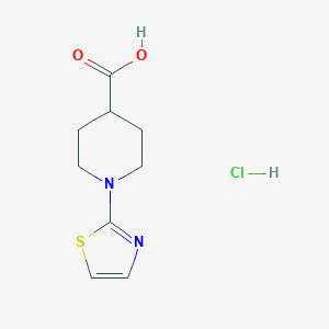 molecular formula C9H13ClN2O2S B1525031 1-(1,3-噻唑-2-基)哌啶-4-羧酸盐酸盐 CAS No. 1306603-49-5