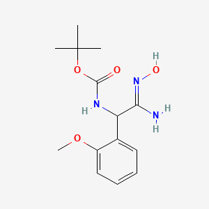 molecular formula C14H21N3O4 B1525033 tert-butyl N-[(N'-hydroxycarbamimidoyl)(2-methoxyphenyl)methyl]carbamate CAS No. 1306615-56-4