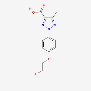 molecular formula C13H15N3O4 B1525035 2-[4-(2-methoxyethoxy)phenyl]-5-methyl-2H-1,2,3-triazole-4-carboxylic acid CAS No. 1191524-99-8