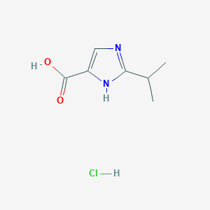 molecular formula C7H11ClN2O2 B1525039 2-(丙-2-基)-1H-咪唑-4-羧酸盐酸盐 CAS No. 775350-26-0