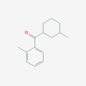 molecular formula C15H20O B1525041 (3-甲基环己基)(2-甲基苯基)甲酮 CAS No. 1248127-98-1
