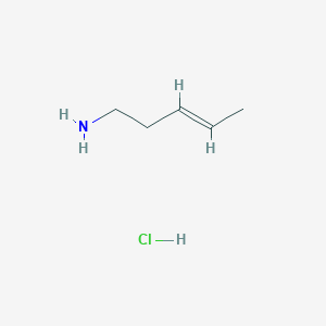 molecular formula C5H12ClN B1525045 Pent-3-en-1-amine hydrochloride CAS No. 1306615-57-5