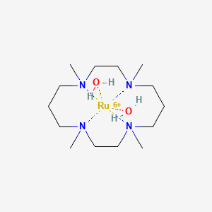 molecular formula C14H36N4O2Ru+6 B15250455 trans-Aqua(1,4,8,11-tetramethyl-1,4,8,11-tetraazatetradecane)oxoruthenium(2+) 