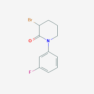 molecular formula C11H11BrFNO B1525046 3-溴-1-(3-氟苯基)哌啶-2-酮 CAS No. 1311316-20-7