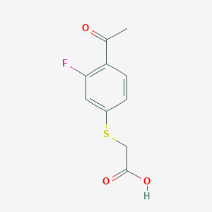 molecular formula C10H9FO3S B1525051 2-[(4-Acetyl-3-fluorophenyl)sulfanyl]acetic acid CAS No. 1334146-83-6