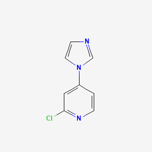 molecular formula C8H6ClN3 B1525052 2-氯-4-(1H-咪唑-1-基)吡啶 CAS No. 1209458-15-0