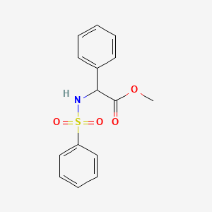 molecular formula C15H15NO4S B15250549 Methyl 2-phenyl-2-(phenylsulfonamido)acetate 