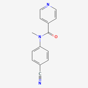 molecular formula C14H11N3O B1525055 N-(4-氰基苯基)-N-甲基吡啶-4-甲酰胺 CAS No. 1270779-75-3