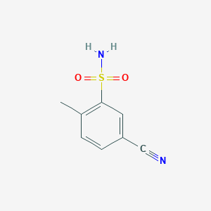 molecular formula C8H8N2O2S B1525056 5-Cyano-2-methylbenzene-1-sulfonamide CAS No. 1248118-80-0