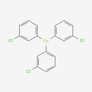 molecular formula C18H12Cl3Ga B15250561 Tris(3-chlorophenyl)gallane CAS No. 58448-02-5