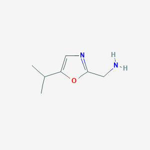 molecular formula C7H12N2O B1525058 [5-(Propan-2-yl)-1,3-oxazol-2-yl]methanamine CAS No. 1133256-84-4