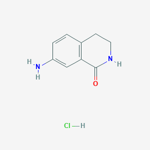 molecular formula C9H11ClN2O B1525059 7-Amino-1,2,3,4-tetrahydroisoquinolin-1-one hydrochloride CAS No. 1315368-42-3