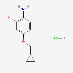molecular formula C10H13ClFNO B1525062 4-(环丙基甲氧基)-2-氟苯胺盐酸盐 CAS No. 1315369-05-1