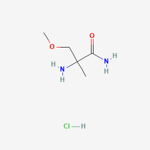molecular formula C5H13ClN2O2 B1525063 2-Amino-3-methoxy-2-methylpropanamide hydrochloride CAS No. 1311316-91-2