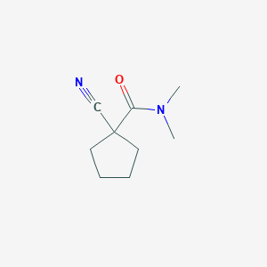 molecular formula C9H14N2O B1525065 1-cyano-N,N-dimethylcyclopentane-1-carboxamide CAS No. 1249394-70-4