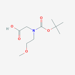 molecular formula C10H19NO5 B1525067 2-{[(Tert-butoxy)carbonyl](2-methoxyethyl)amino}acetic acid CAS No. 1247171-98-7