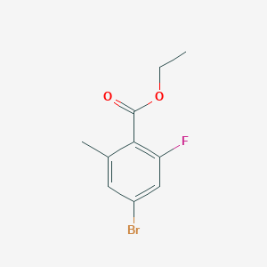 molecular formula C10H10BrFO2 B15250728 Ethyl 4-bromo-2-fluoro-6-methylbenzoate 