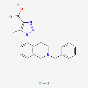 molecular formula C20H21ClN4O2 B1525078 1-(2-benzyl-1,2,3,4-tetrahydroisoquinolin-5-yl)-5-methyl-1H-1,2,3-triazole-4-carboxylic acid hydrochloride CAS No. 1306606-15-4