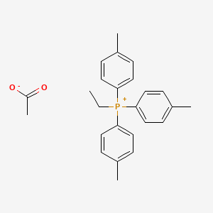 molecular formula C25H29O2P B15250780 Phosphonium, ethyltris(4-methylphenyl)-, acetate CAS No. 149990-48-7